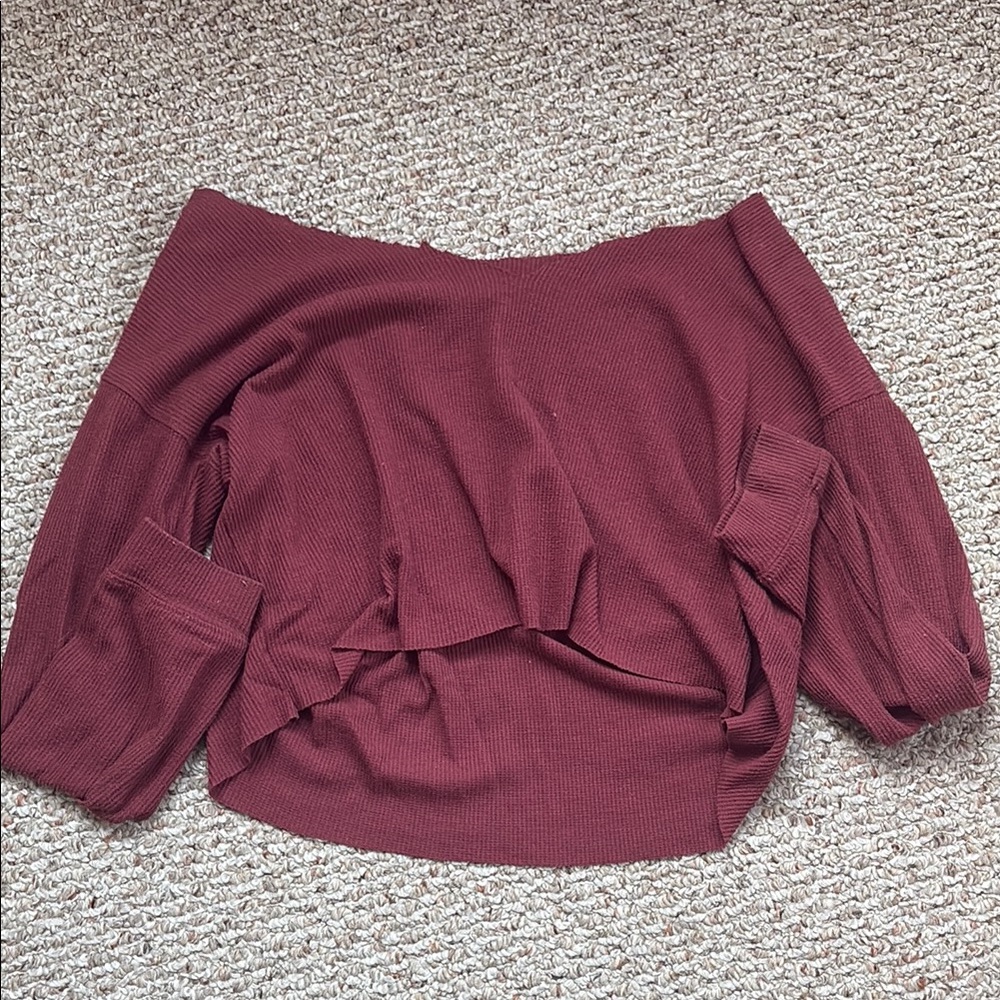 Old Navy Women's Long Sleeve Top - Burgundy